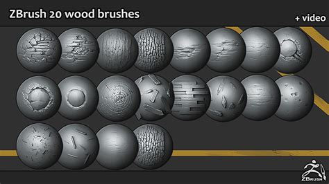 free zbrush brushes|zbrush wood brushes free download.